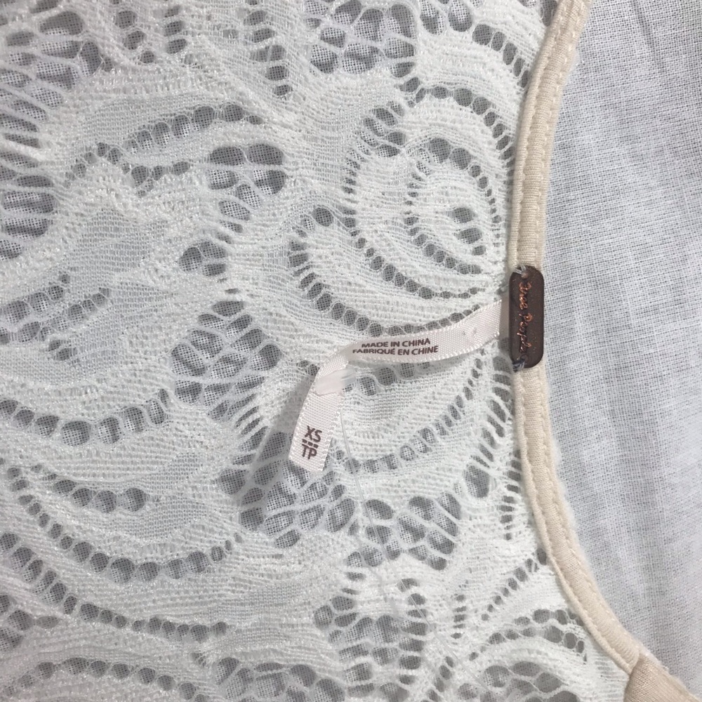 FREE PEOPLE  Long Sleeve Textured Lace Deep Dress - Picture 5 of 5